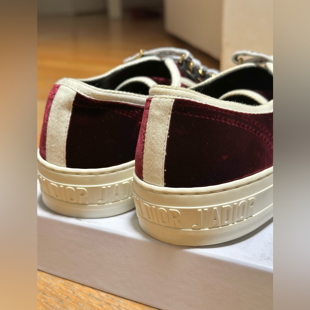 Christian Dior Walk'n'Dior Velvet Lace-Up Sneakers - Picture 4 of 6